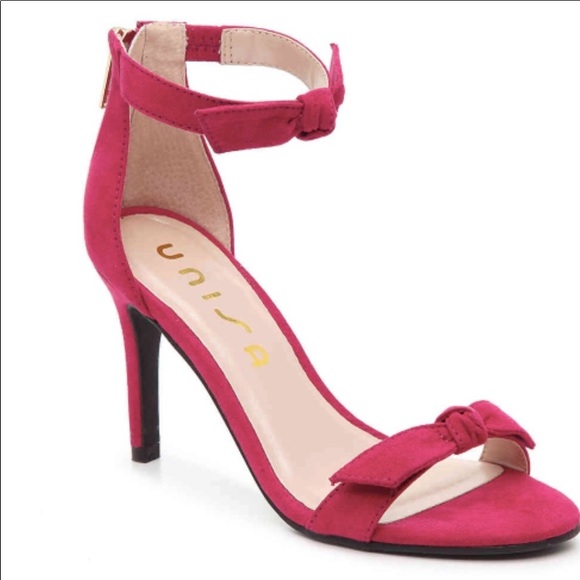Unisa Shoes - Berry Faux Unisa Suede Heels